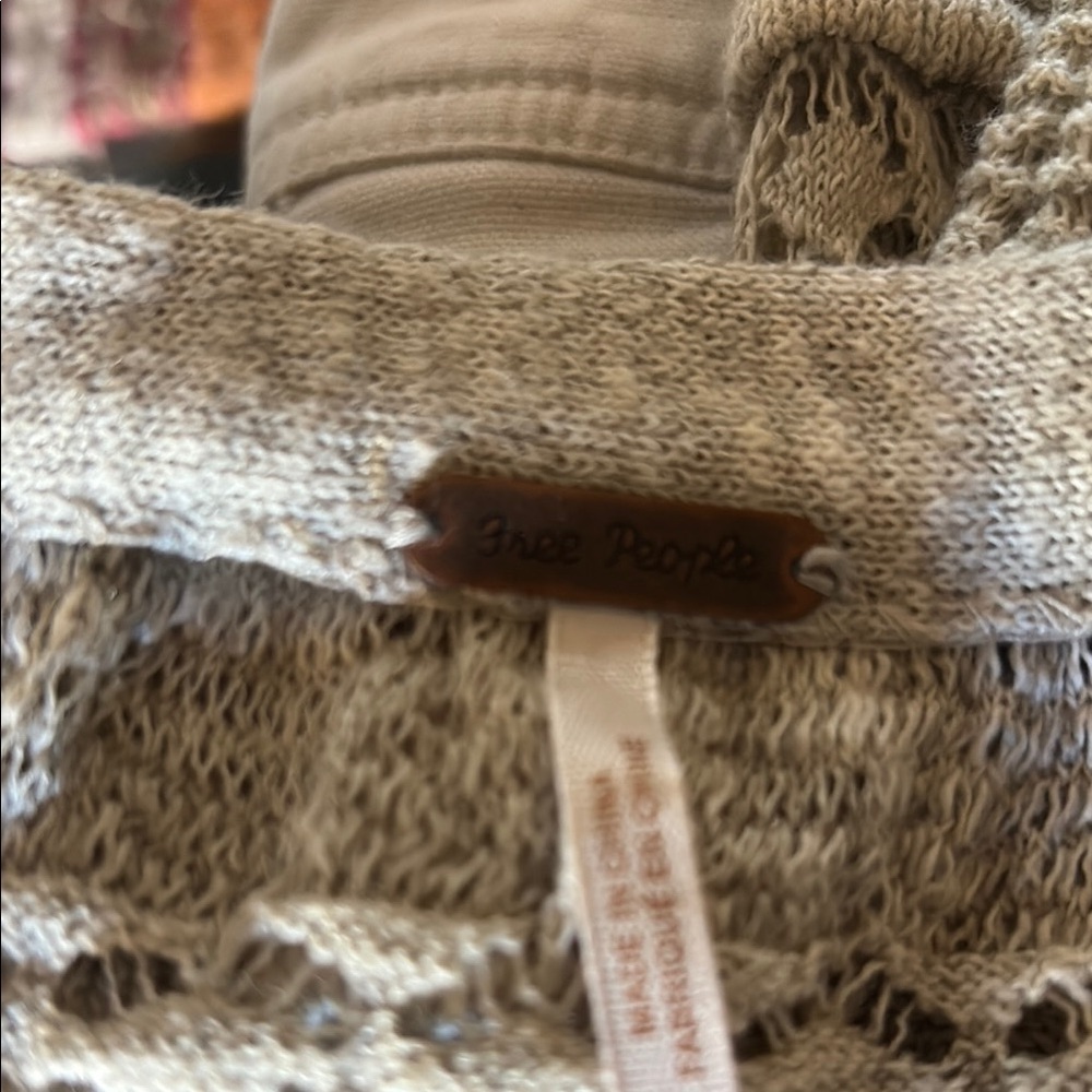 NWOT Free People Elegant Cream Lace Cardigan - Picture 6 of 6